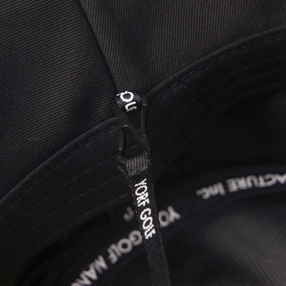 YORF TWILL BUCKET HAT TRIPLE SMILE BLACK