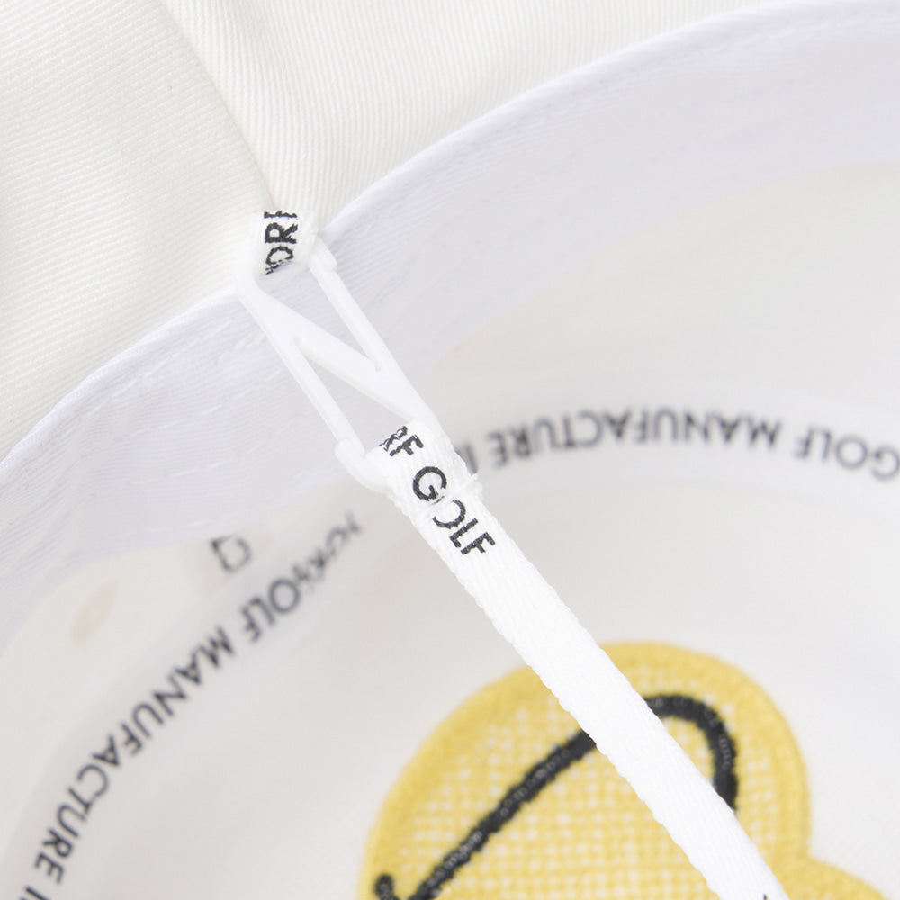 YORF TWILL BUCKET HAT TRIPLE SMILE WHITE