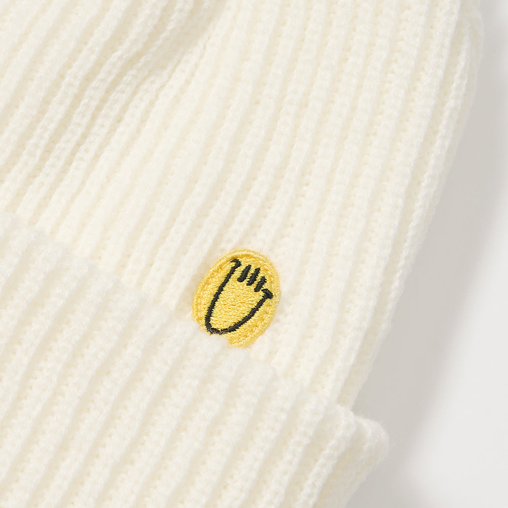 YORF BEANIE LOGO WHITE