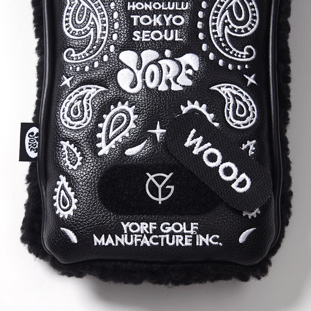 YORF PAISLEY BLACK HEAD COVER WOOD