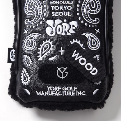 YORF PAISLEY BLACK HEAD COVER WOOD