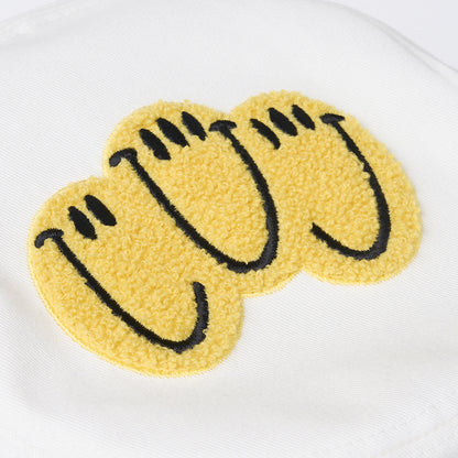 YORF TWILL BUCKET HAT TRIPLE SMILE WHITE