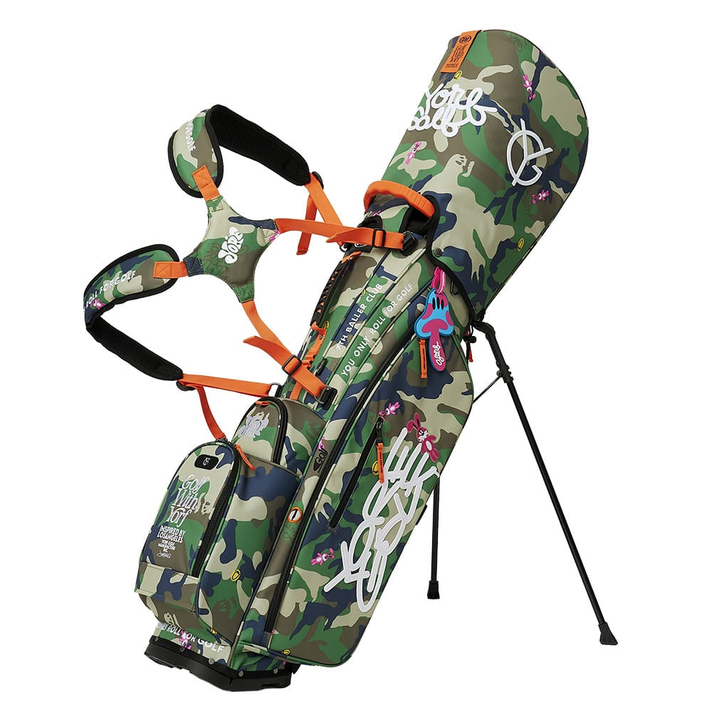 YORF WOODLAND CAMO STAND CADDY BAG KHAKI 【108-62-90902】