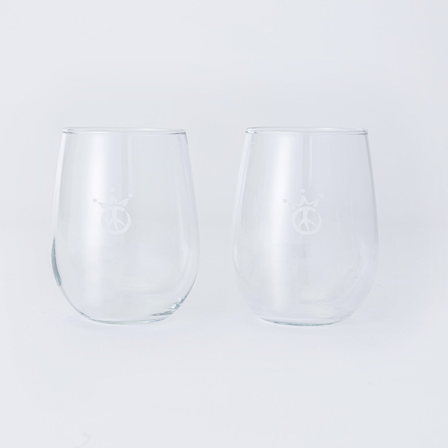 PEACE CROWN STEMLESS WINE GLASS