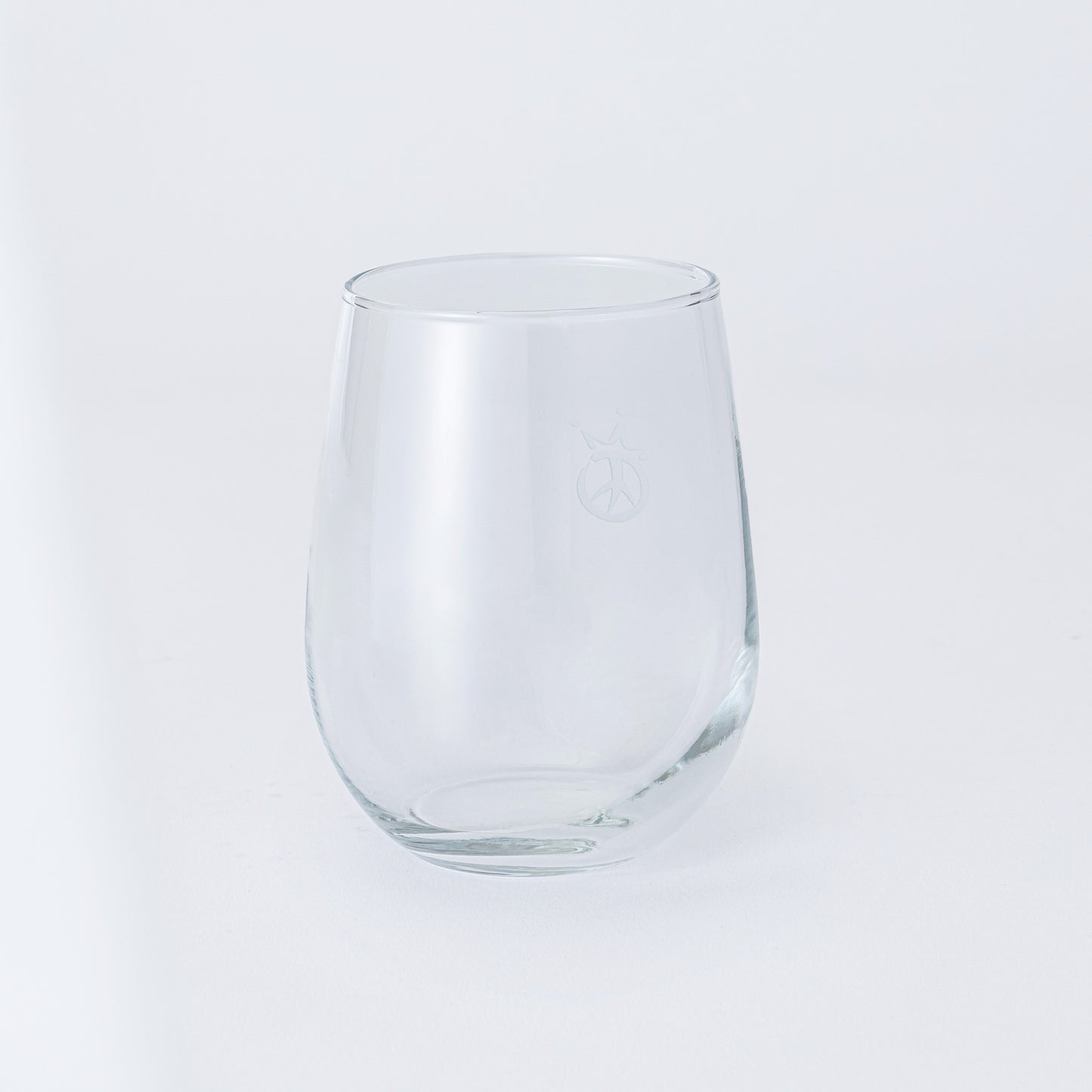 PEACE CROWN STEMLESS WINE GLASS