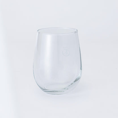 PEACE CROWN STEMLESS WINE GLASS