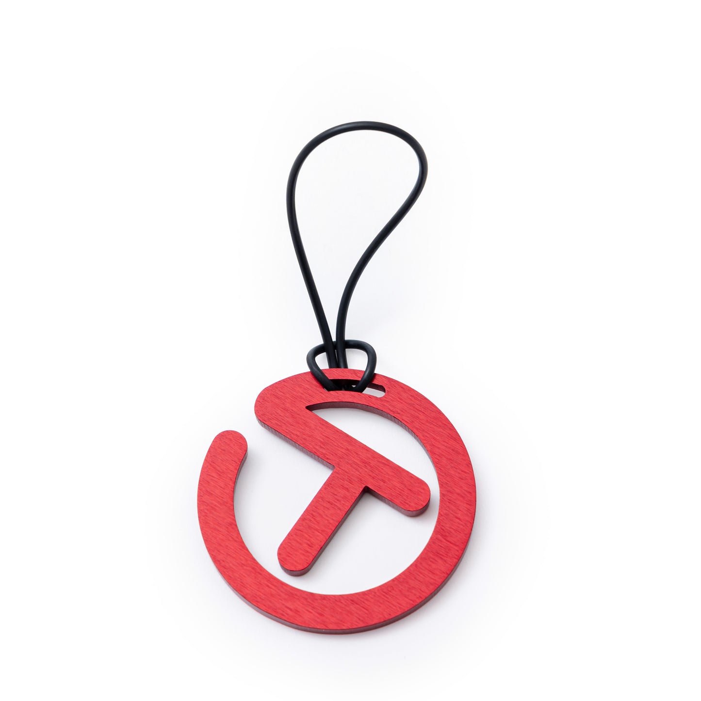 BRIGHT DIP RED ALUMINUM CIRCLE T ORNAMENT
