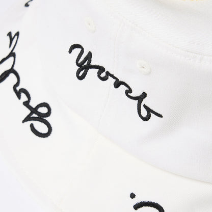 YORF TWILL BUCKET HAT TRIPLE SMILE WHITE