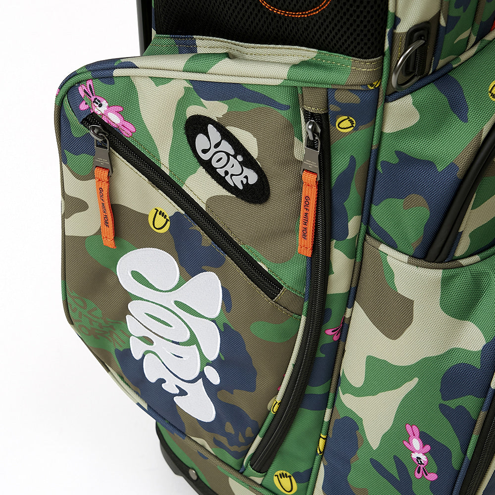 YORF WOODLAND CAMO STAND CADDY BAG KHAKI 【108-62-90902】