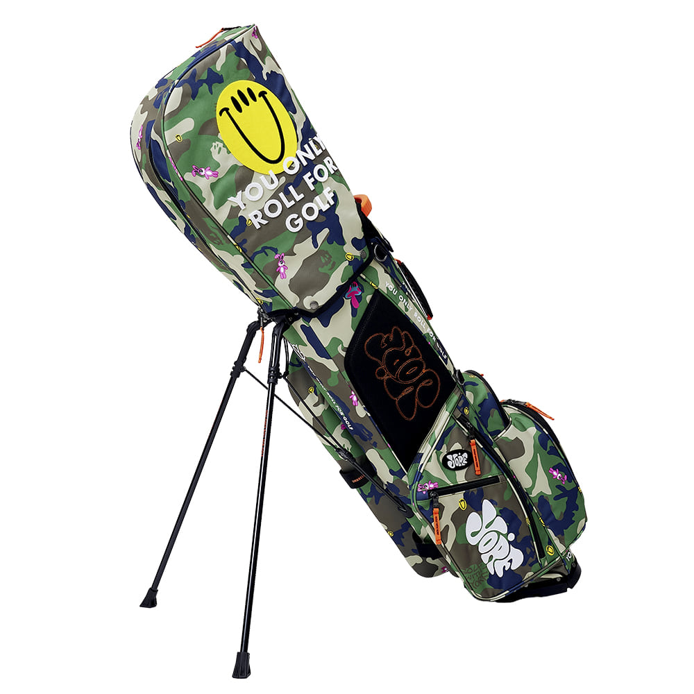 YORF WOODLAND CAMO STAND CADDY BAG KHAKI 【108-62-90902】