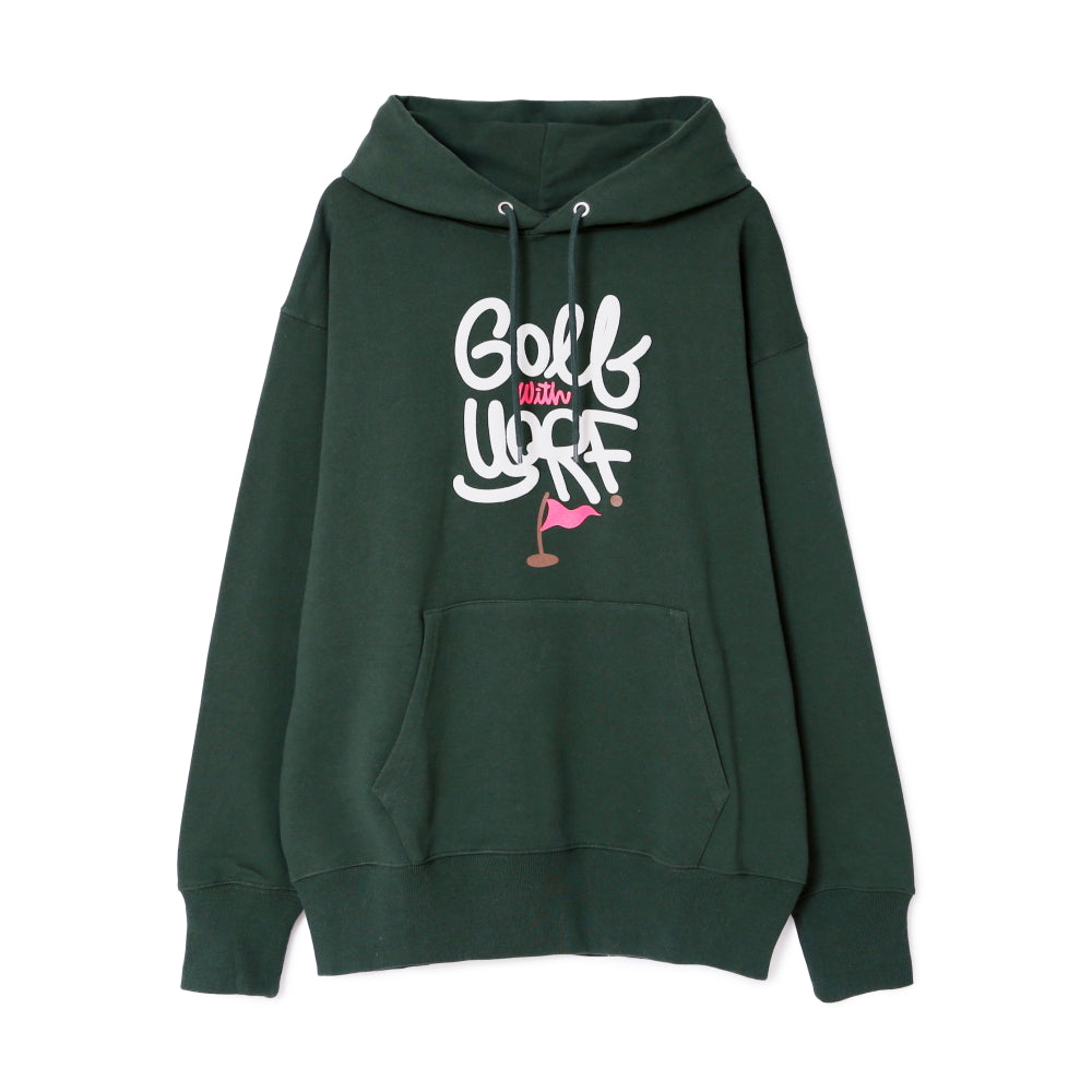 スカルバックプリントロゴフーディー